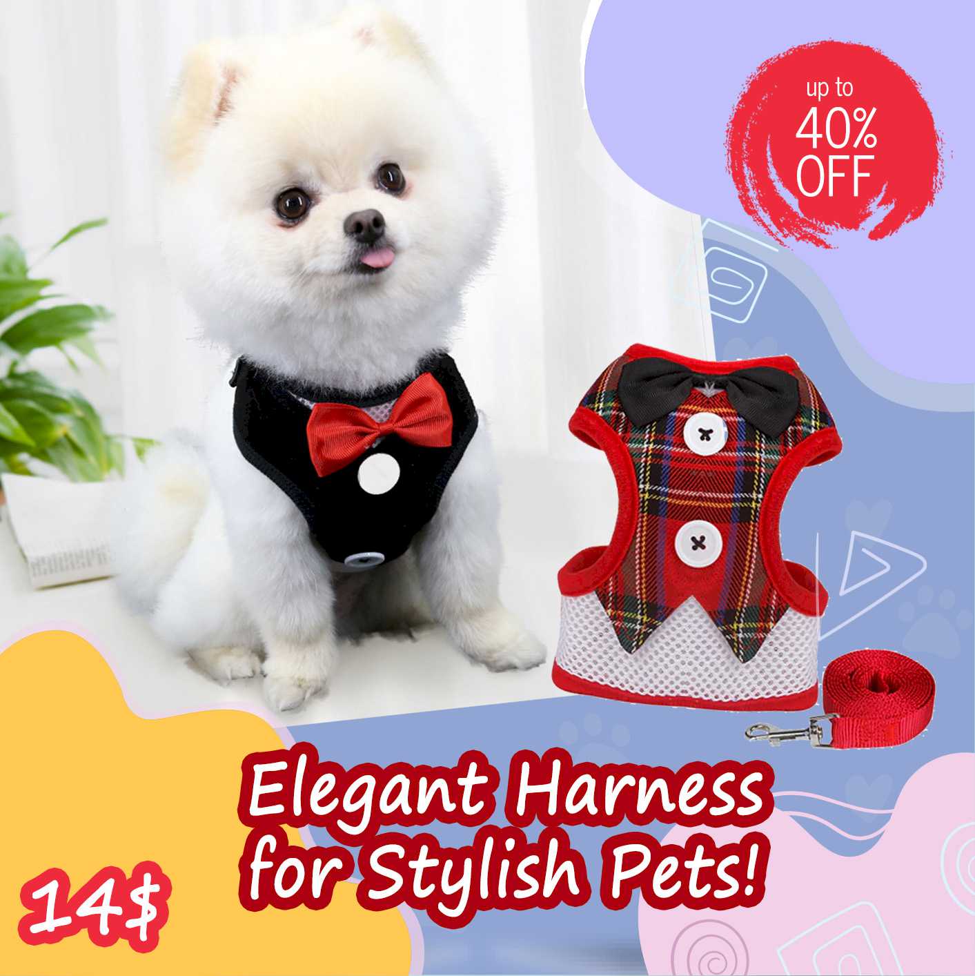 Elegant Harness for Stylish Pets!