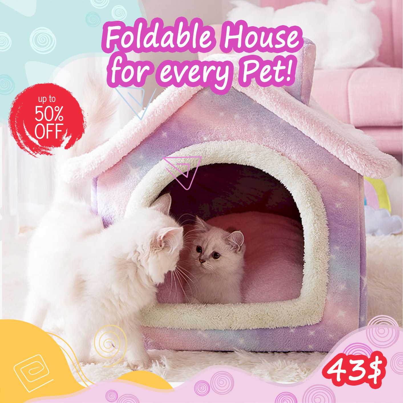 Foldable House for Every Pet!